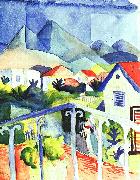 August Macke St.Germain near Tunis oil painting artist